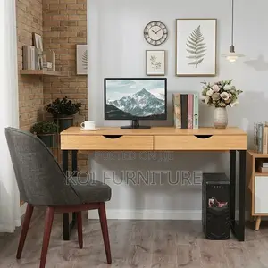 Office Desk; Home Office Two Drawers Wooden Study Desk