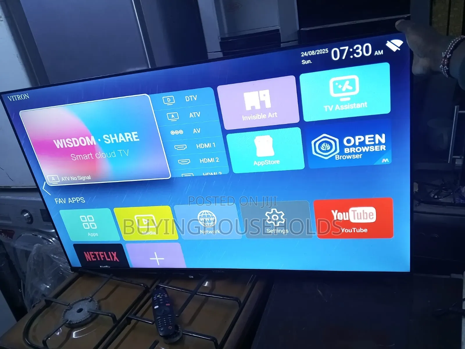 Vitron 43" Qled Frameless Smart TV,Used