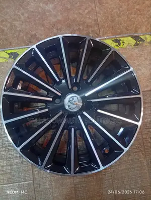 15" 4-Hole Toyota Black Machined Multi-Spoke Rim