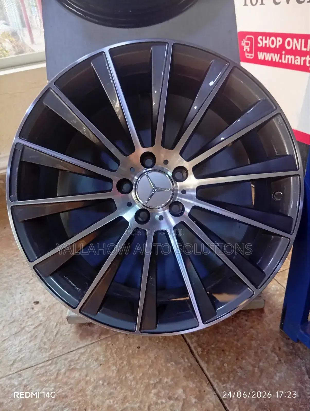 19" Mercedes Multi-Spoke Rim | 5-Lug Gunmetal Machined Custom Wheel