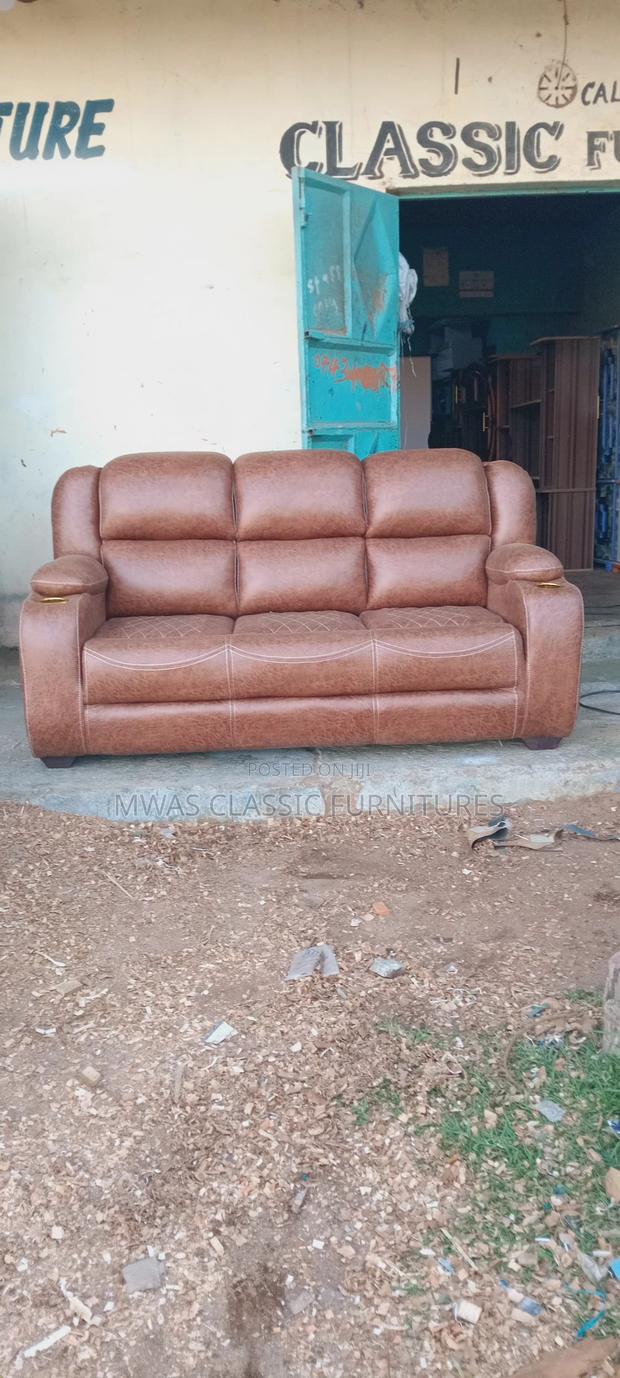 Brown Semi Recliner Seat