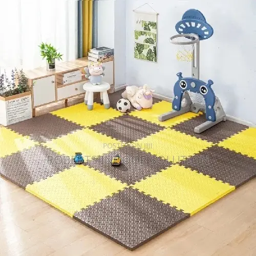 Yellow Brown Interlocking Mats