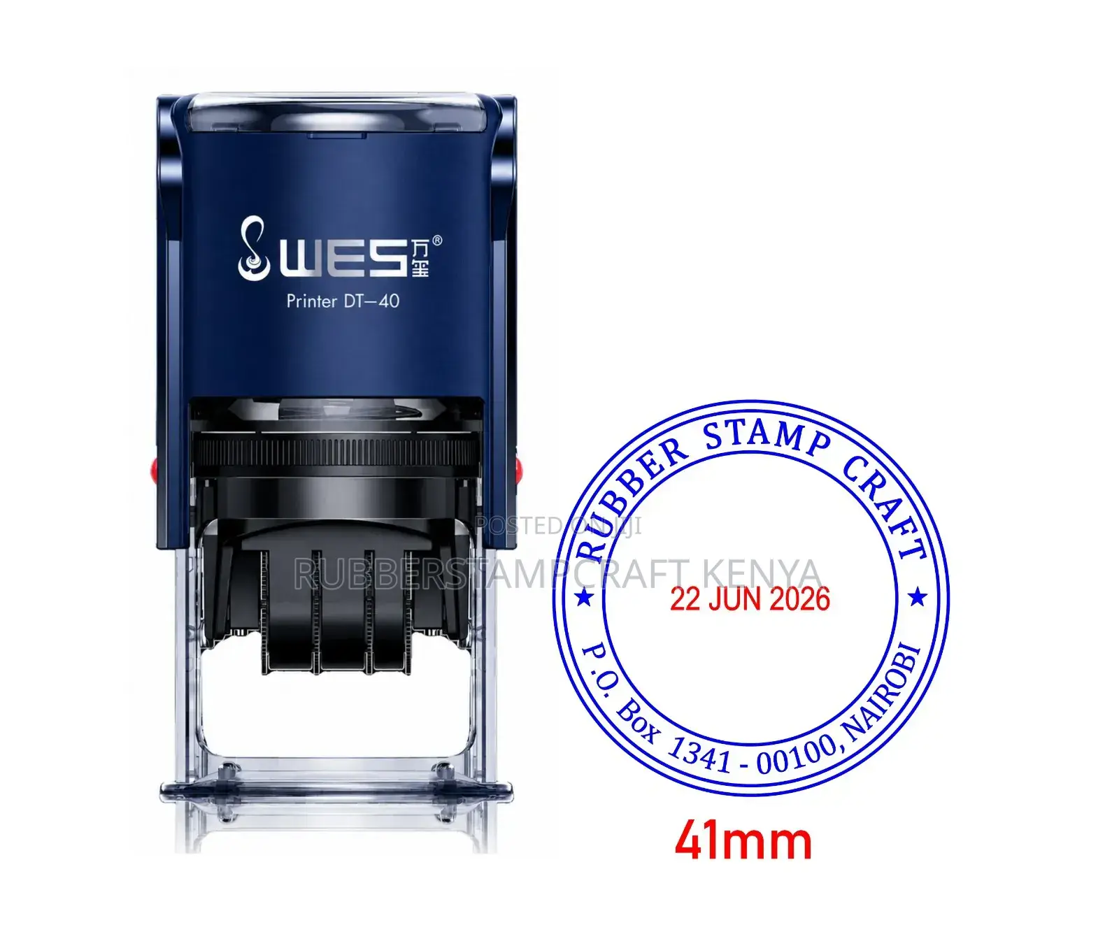 Round Self Inking Stamp With Adjustable Dates