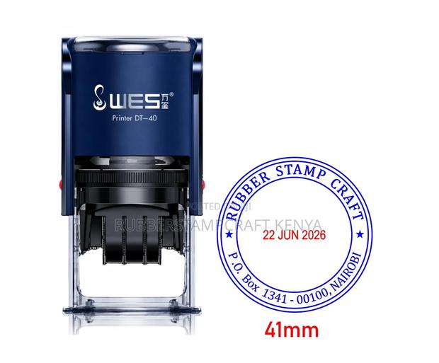 Round Self Inking Stamp With Adjustable Dates