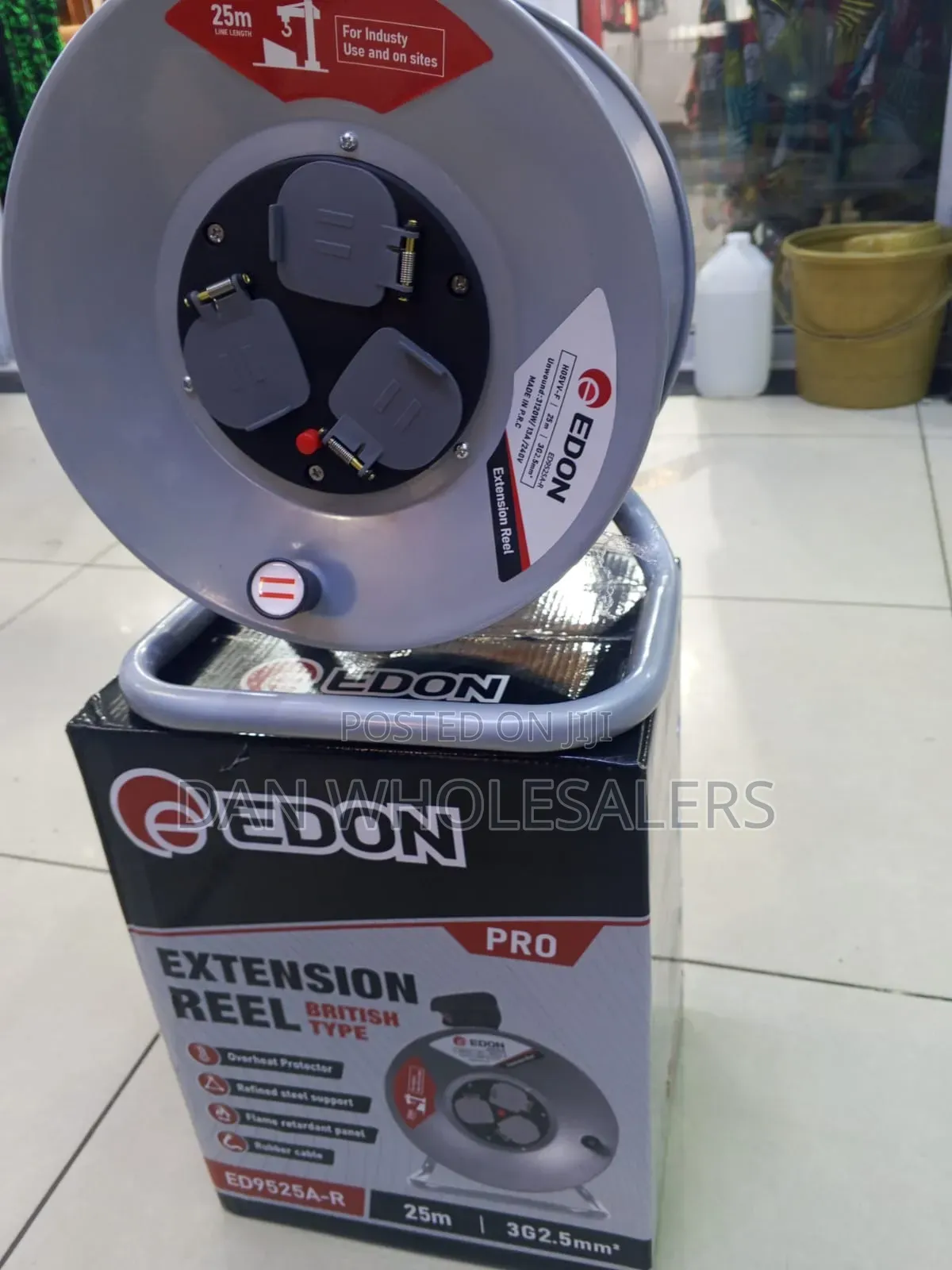 Edon Pro Extension Reel 25m 3g2.5mm Cable