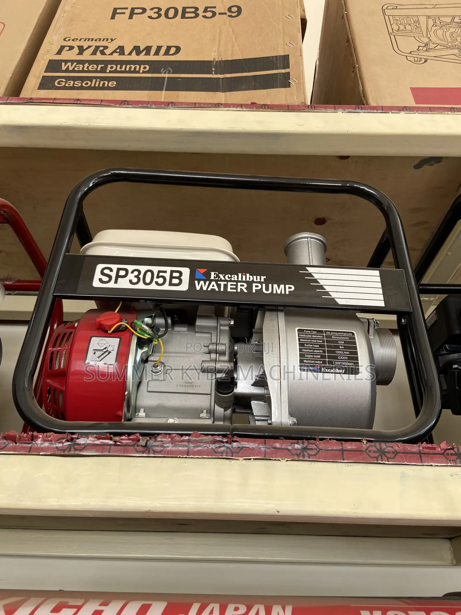 3’ Excalibur Sp305b Petrol Powered Water Pump