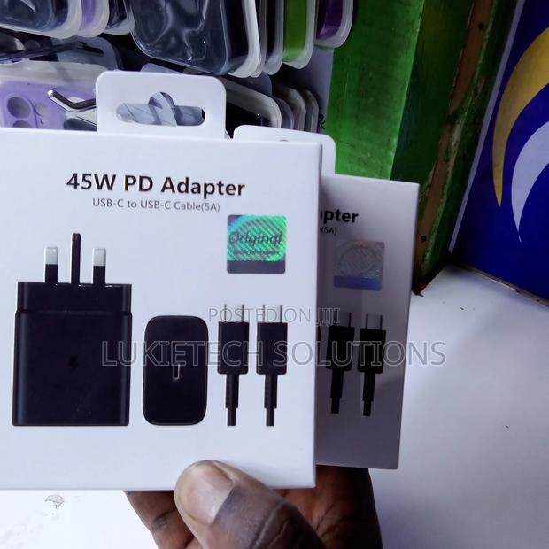 Samsung Charger, 45 Watts Charger,One Meter Cable One Port