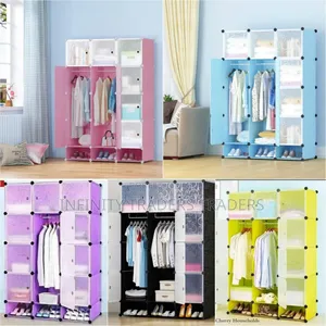 Plastic Wardrobe Three Columns