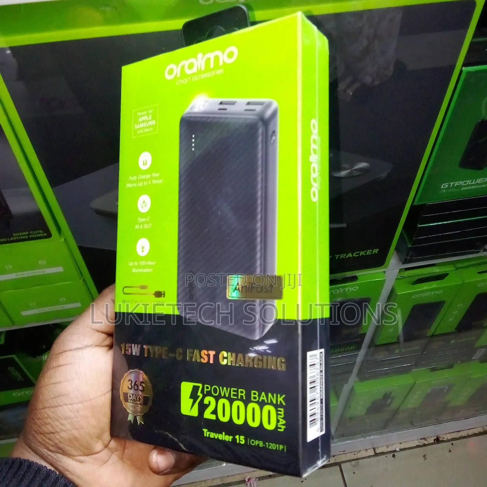 Powerbank Oraimo 20000mah 15 Watts Type-C Fast Charging Anifast