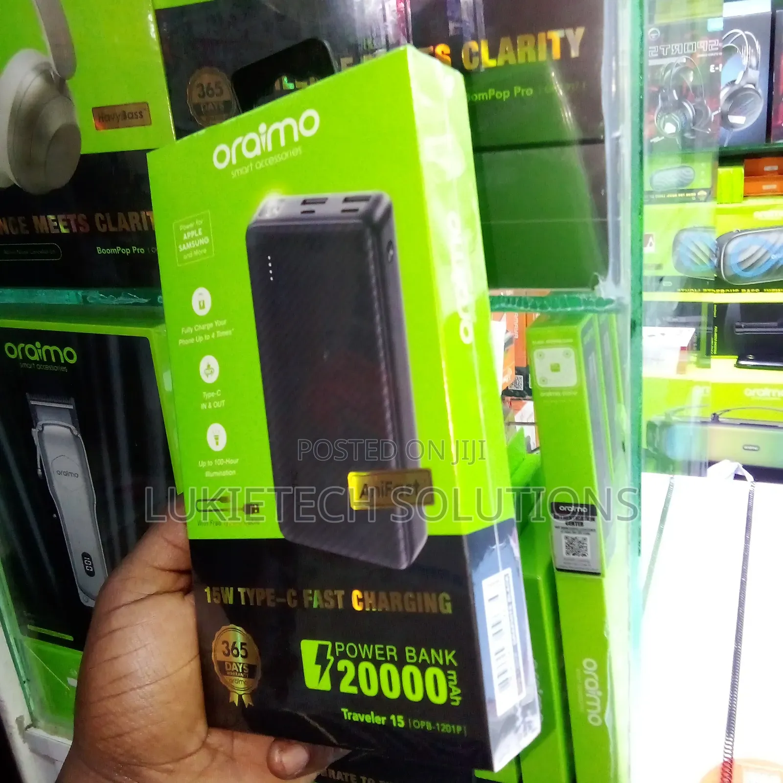 Powerbank Oraimo 20000mah 15 Watts Type-C Fast Charging Anifast