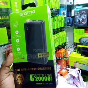 Oraimo Powerbank 20000mah, Fully Charge Phone Upto Four Times