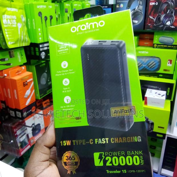 Oraimo Powerbank 20000mah , Strong Torch Upto 100h Illumination