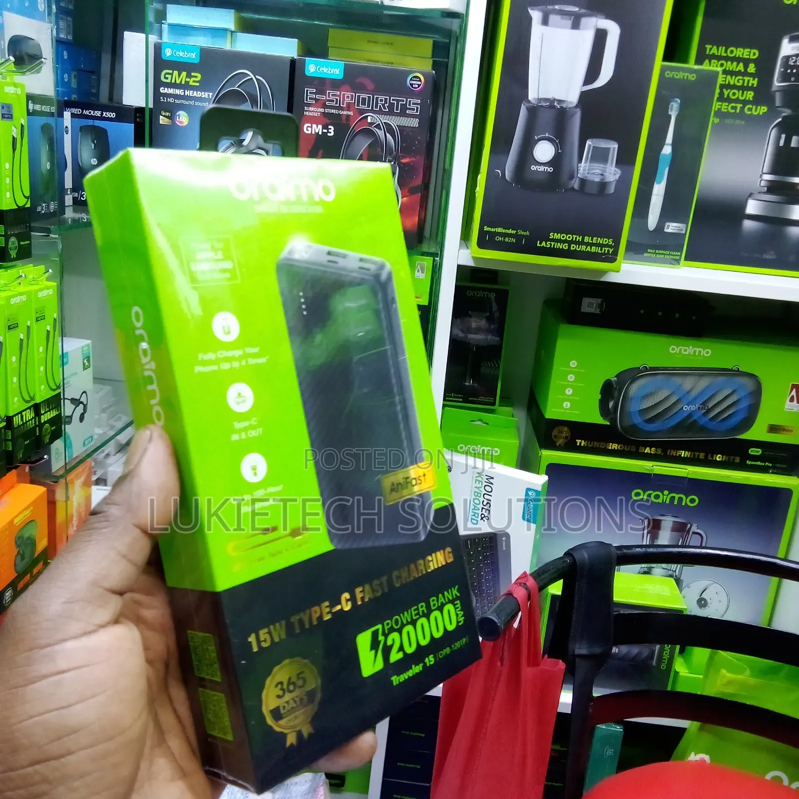 Powerbank 20000mah Bright Torch Free Type C Cable
