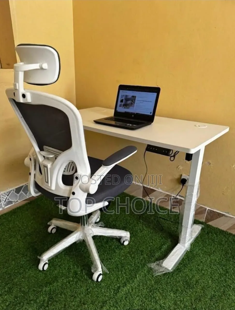 Electric Table and Chair Set (Adjustable Standing Desk).