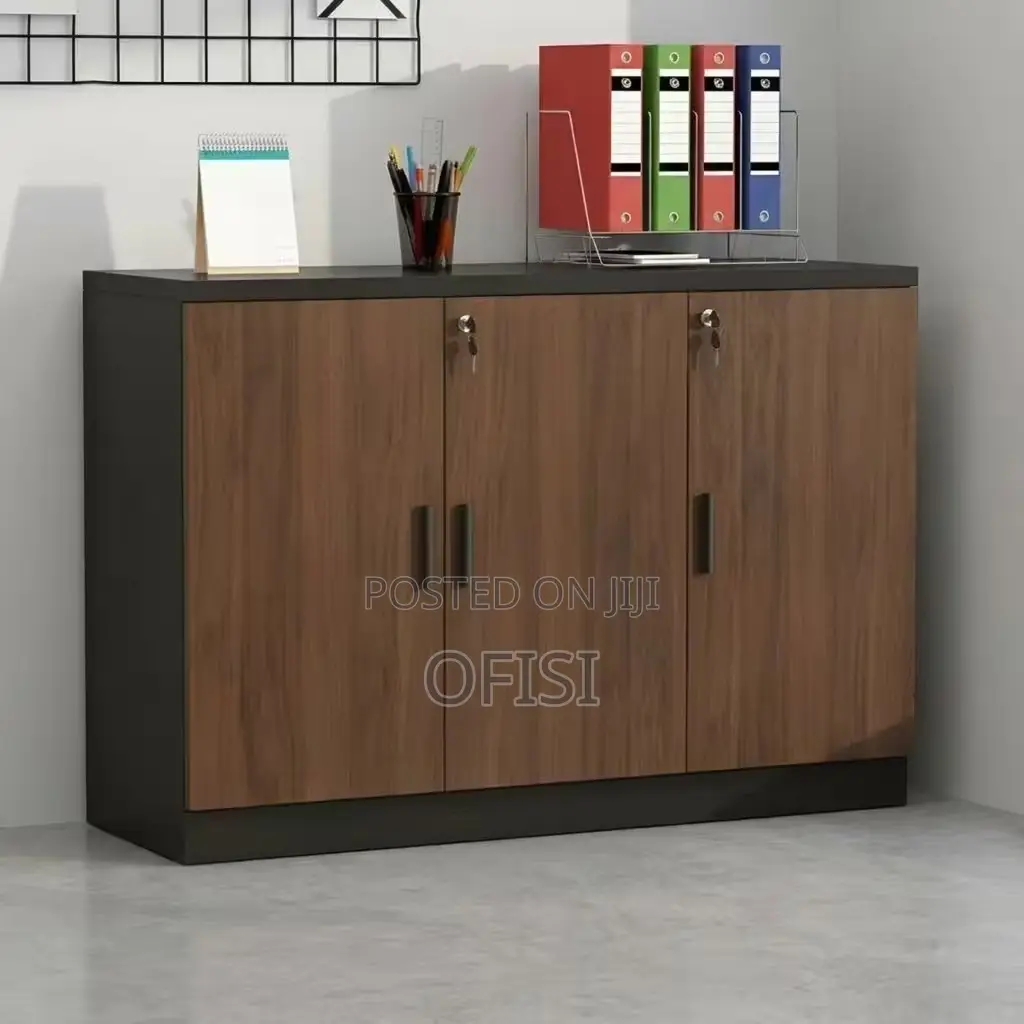 Office Cabinet; 3 Door Wooden Office Credenza Cabinet