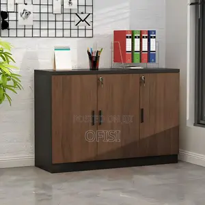 Office Cabinet; 3 Door Wooden Office Credenza Cabinet