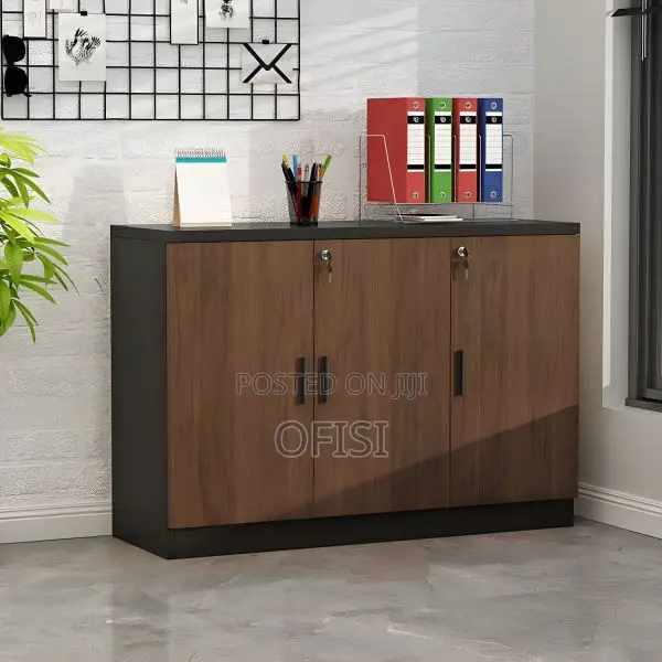 Office Cabinet; 3 Door Wooden Office Credenza Cabinet