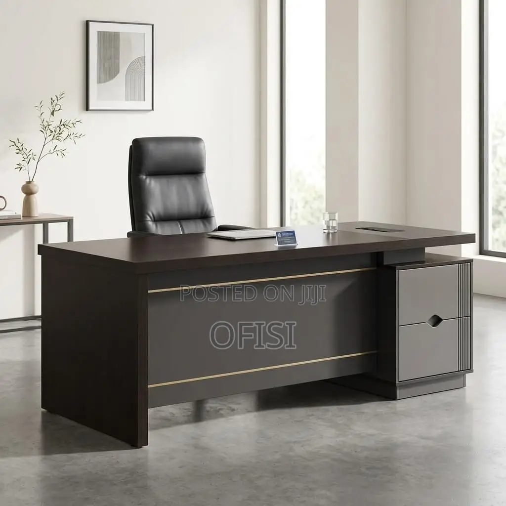 Office Desk; L-Shaped Executive 1.8 Meter Office Table With Drawers