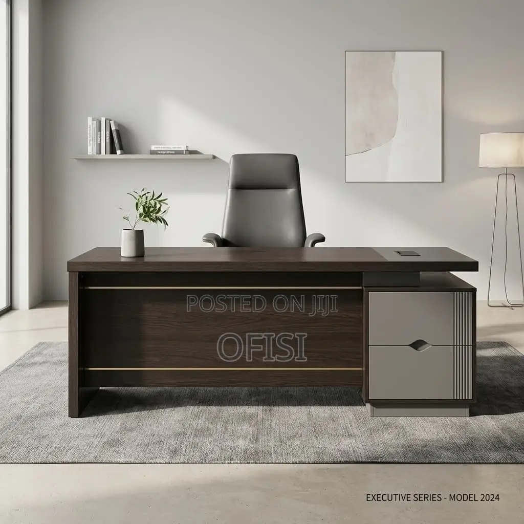 Office Desk; L-Shaped Executive 1.8 Meter Office Table With Drawers