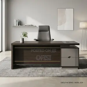 Office Desk; L-Shaped Executive 1.8 Meter Office Table With Drawers