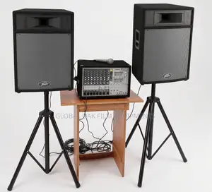 Peavey Pa System 2 Speakers + Phonic Mixer + Stands + Mic Lightly Used