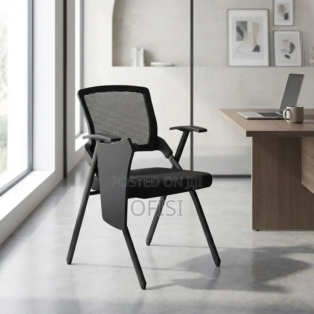 Office Chair; Foldable Office Study Chair With Writing Pad