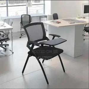 Office Chair; Foldable Office Study Chair With Writing Pad