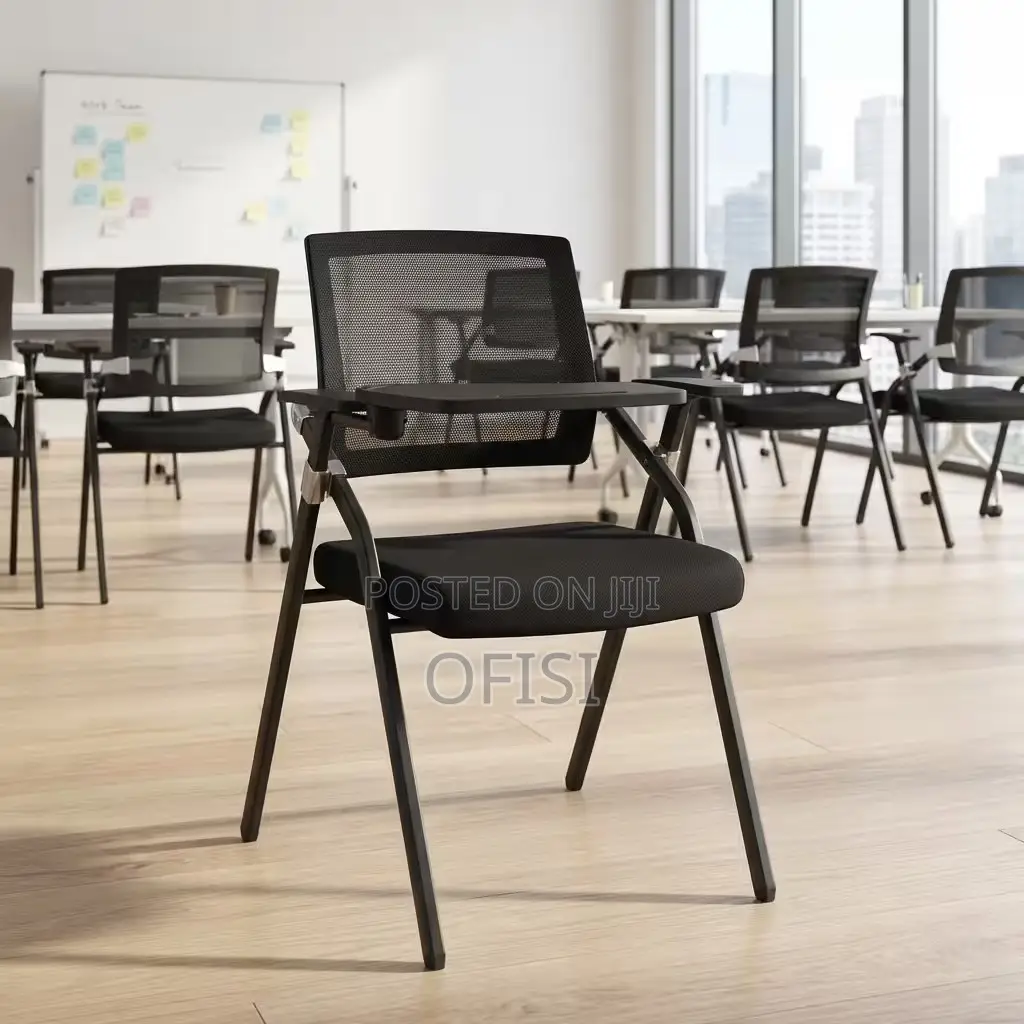 Office Chair; Foldable Office Study Chair With Writing Pad