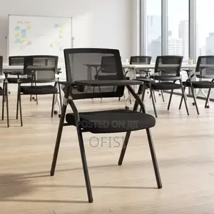 Office Chair; Foldable Office Study Chair With Writing Pad