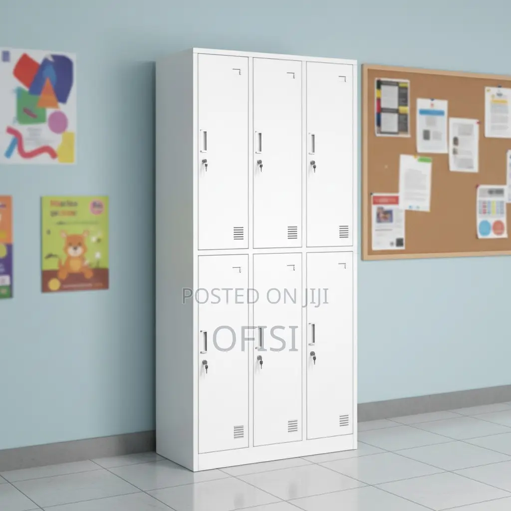 Office Cabinet; 6 Locker Steel Office Cabinet