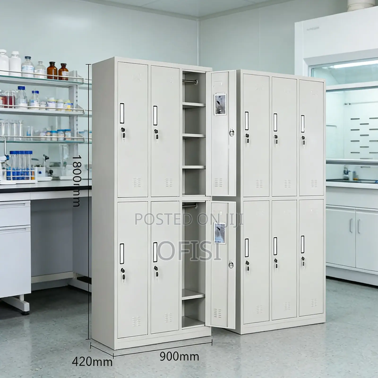 Office Cabinet; 6 Locker Steel Office Cabinet