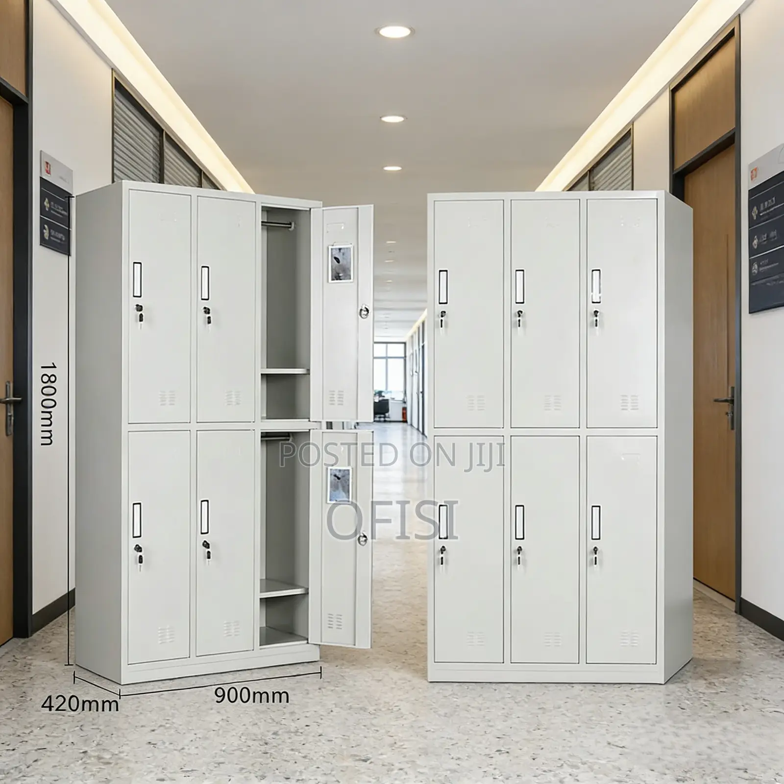 Office Cabinet; 6 Locker Steel Office Cabinet