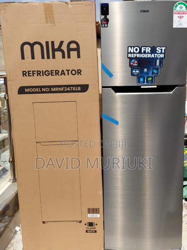 247 Litres Mika Fridge Double Door Top Mount Freezer No Frost