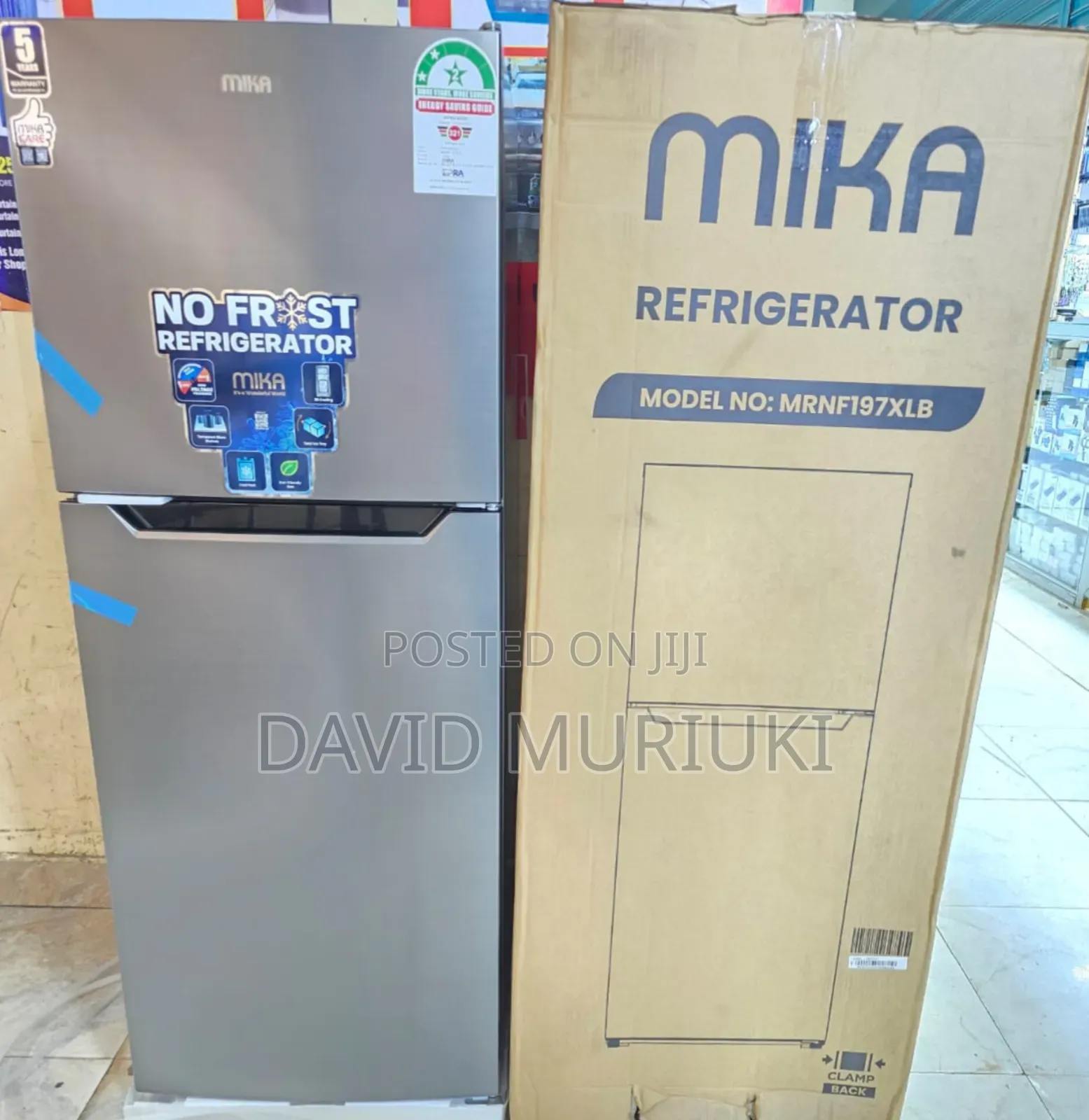 Mika 197 Litres No Frost Double Door Refrigerator