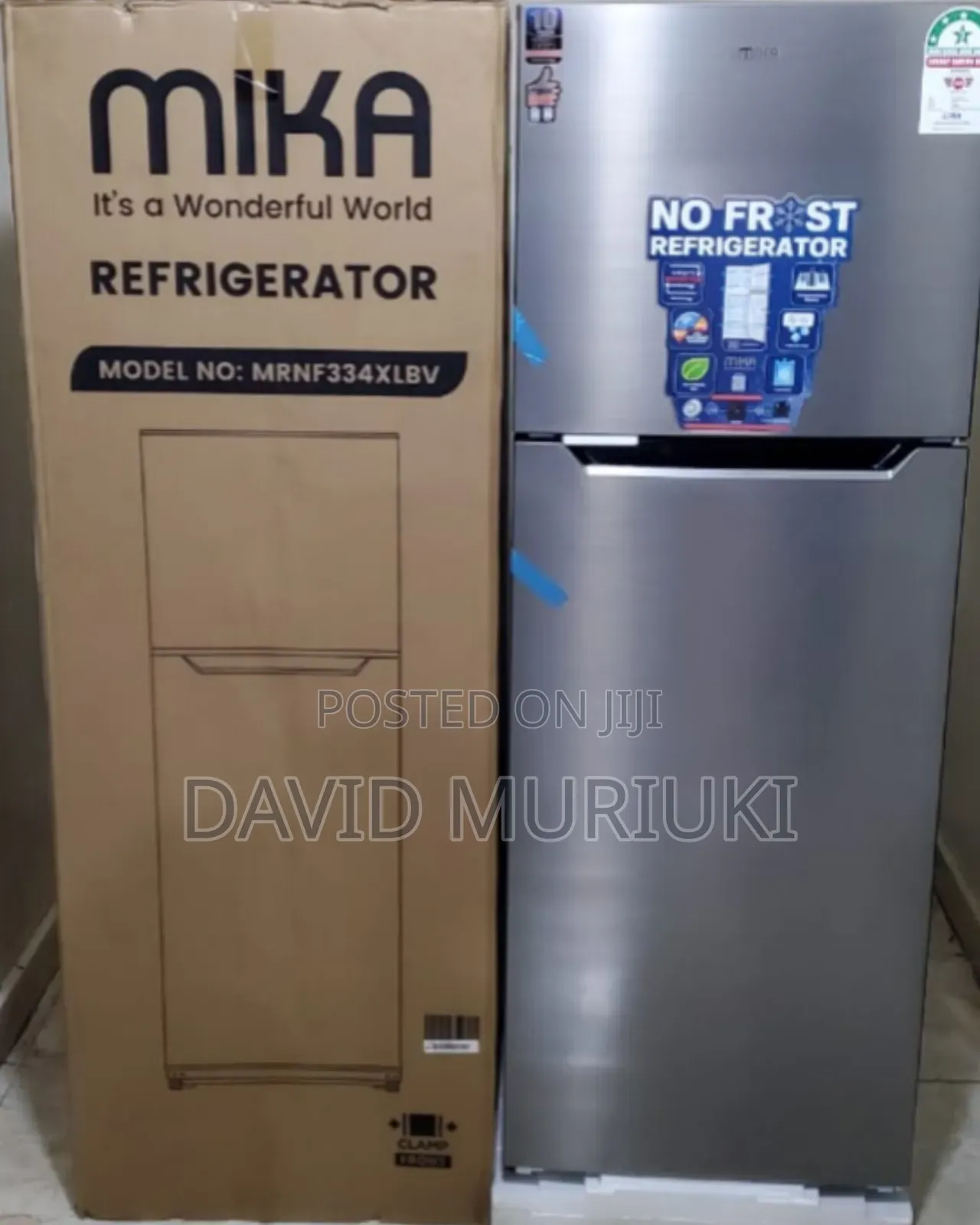 Mika 334 Litres No Frost Double Door Refrigerator