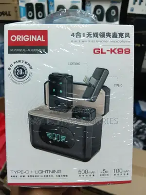 The "4-in-1 Wireless Lavalier Microphone - Black