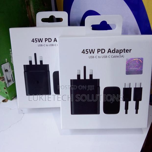 45 Watts Samsung Charger.Good and Efficient Adapter,5a Fast Cable - thumbnail 2