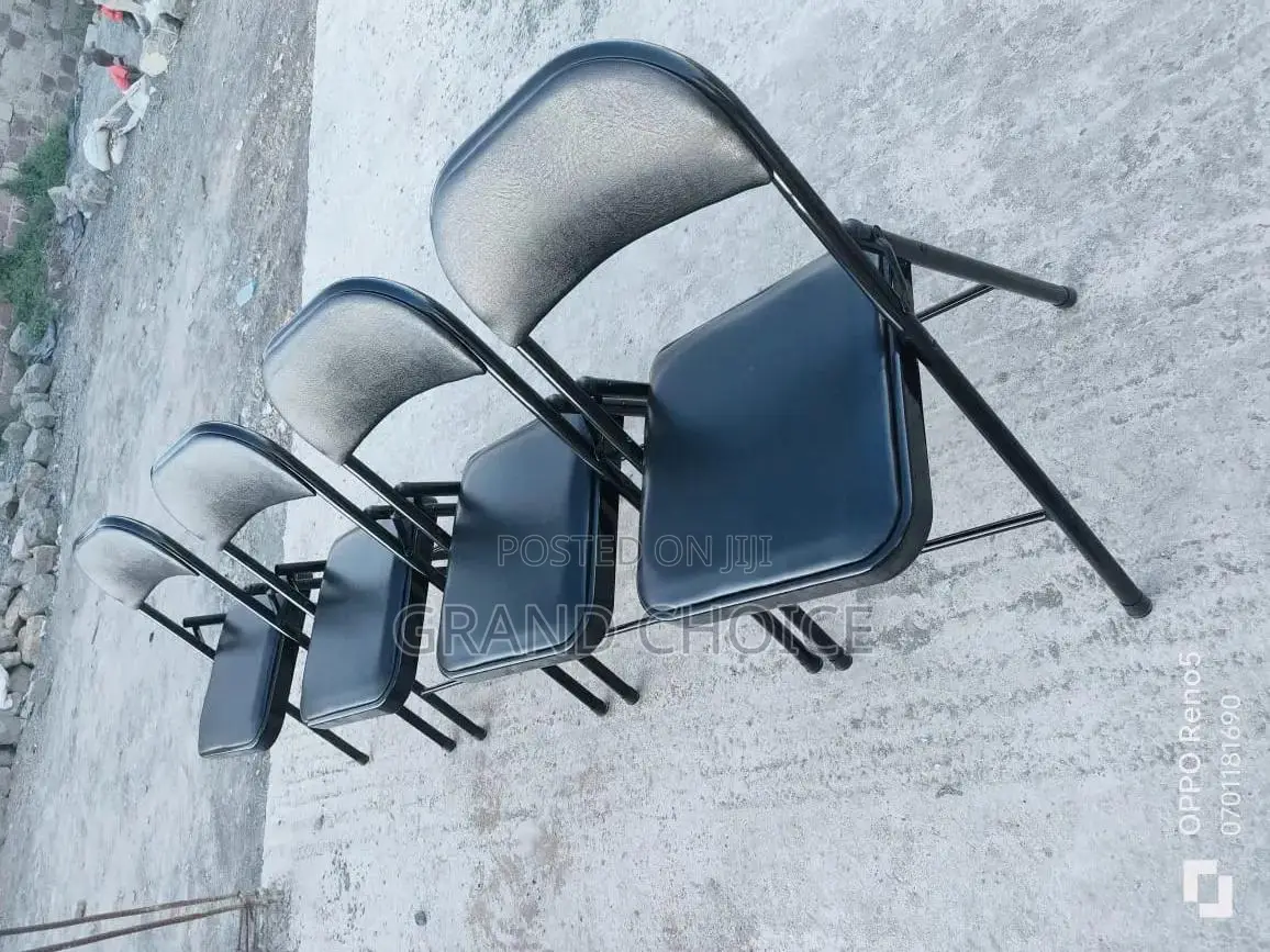 Armless Black Foldable Chair