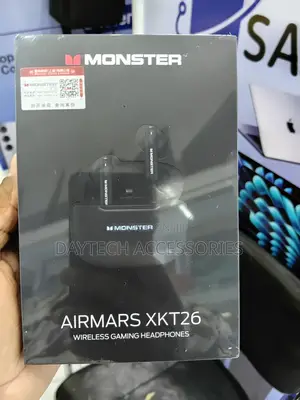 These Are Monster Airmars Xkt26 Wireless Gaming Headphones in Black.