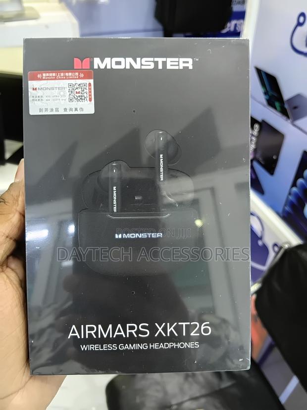 These Are Monster Airmars Xkt26 Wireless Gaming Headphones in Black. - thumbnail 3