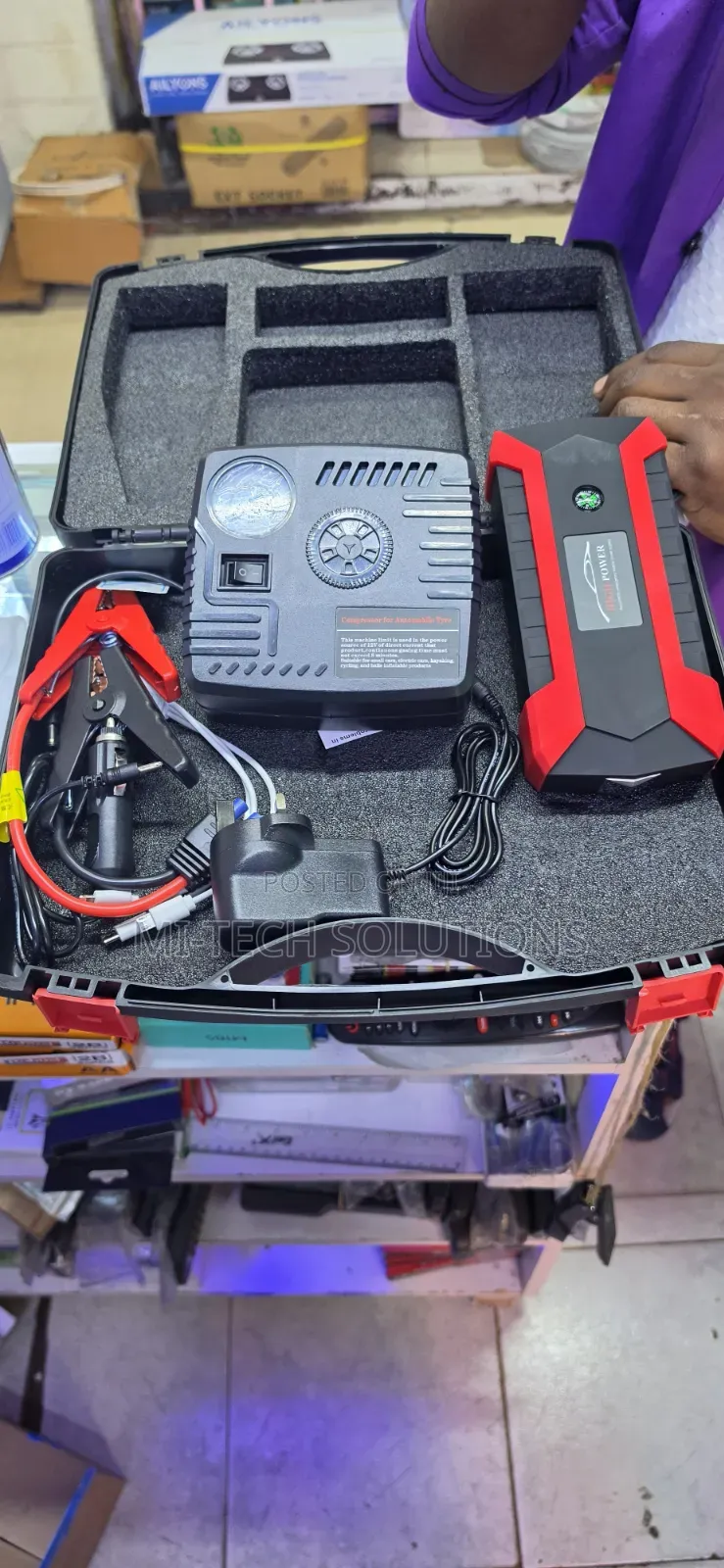 Car Jump Starter Kit With Air Compressor