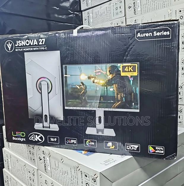 Js Nova 27 Inch Ips Gaming Monitor - 120hz, Hdmi/Dp, Type-C