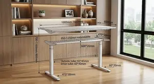 Office Desk; 1.2 Meter Ergonomic Sit Stand Corner Adjustable Desk