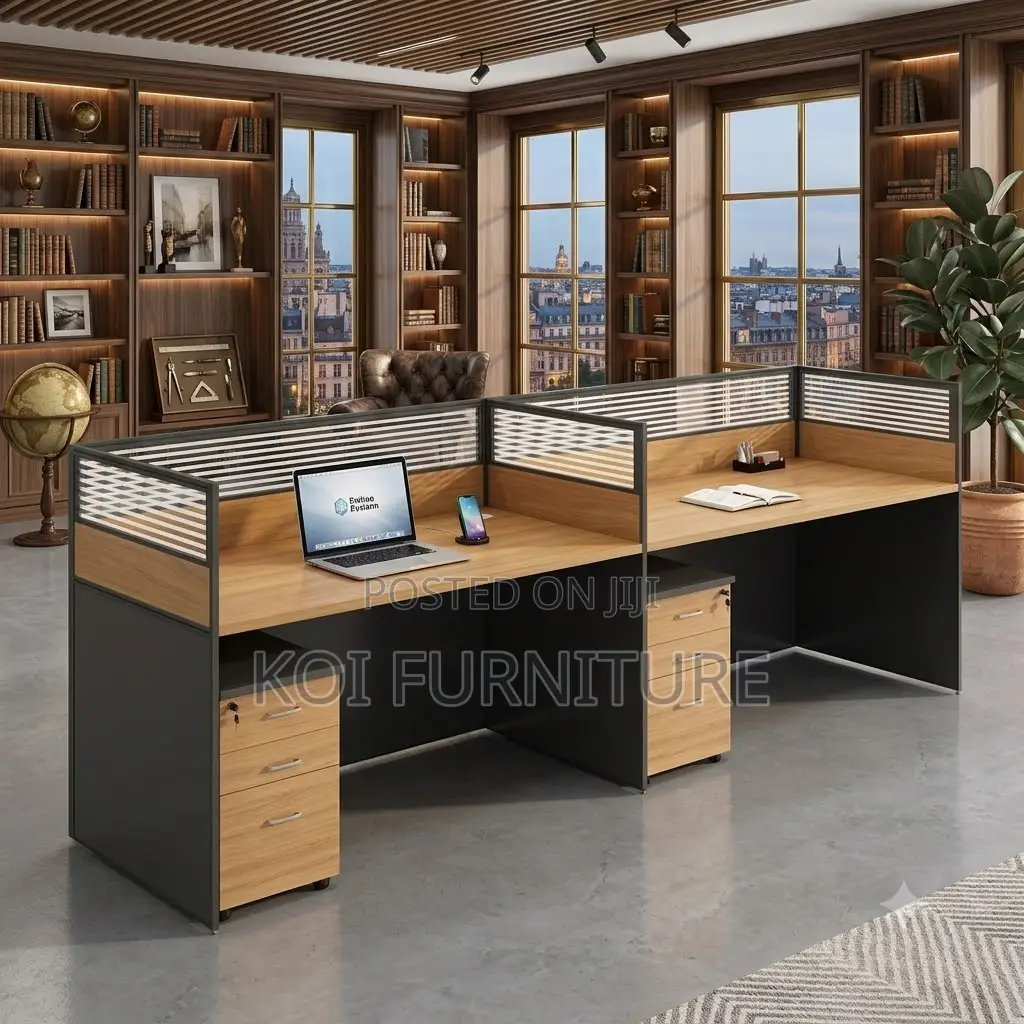 Office Workstation; Two Seaters Office Straight Workstation