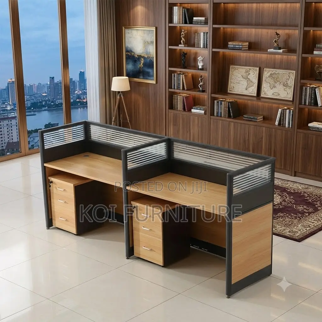 Office Workstation; Two Seaters Office Straight Workstation