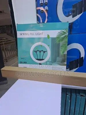Qx-360 Ring Light With Phone Holder for Makeup and Videos