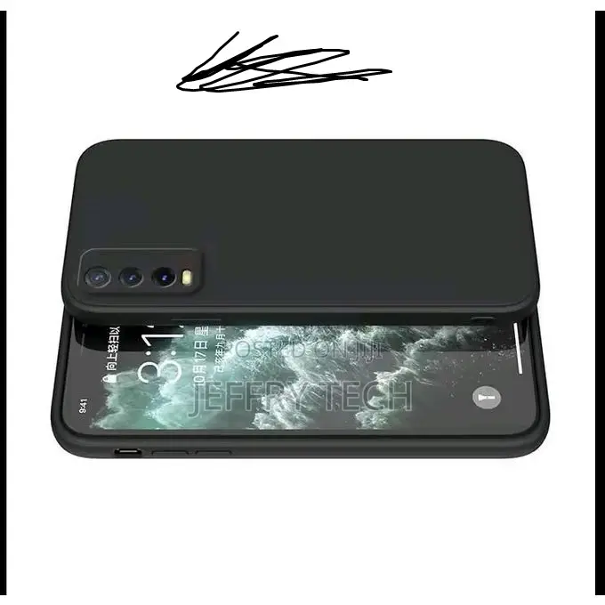 Case for Vivo Y20 Back Matte Cover Camera Protection Square Liquid Si