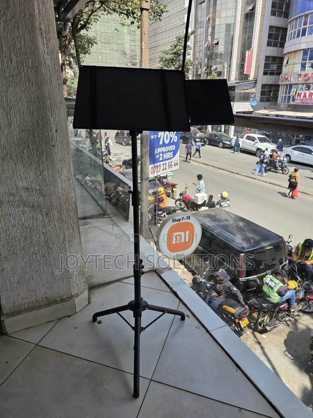 Wheeled Laptop Stand, Foldable Portable With Phone Holding Device.