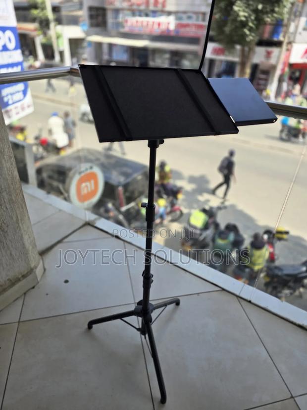 Wheeled Laptop Stand, Foldable Portable With Phone Holding Device. - thumbnail 4
