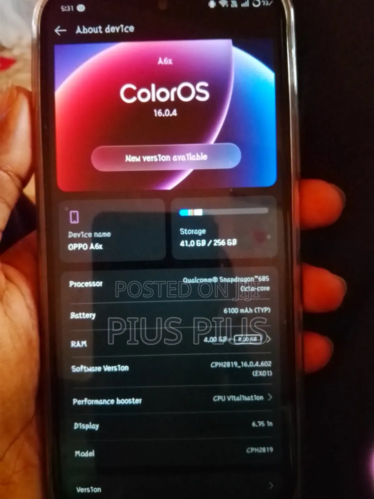 Oppo A6 256 GB Blue